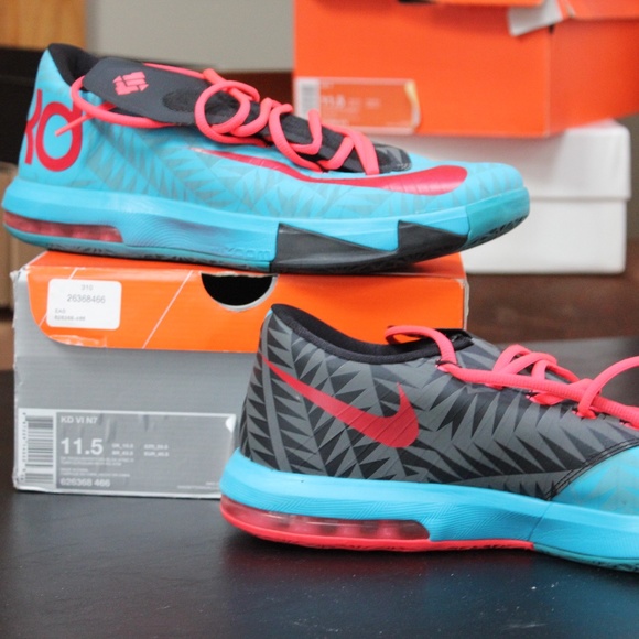 NIKE ZOOM KEVIN DURANT KD VI 6 N7 626368-466 - Picture 1 of 4